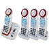 Clarity XLC4 Amplified Cordless Phone + 3 Expansion Handsets