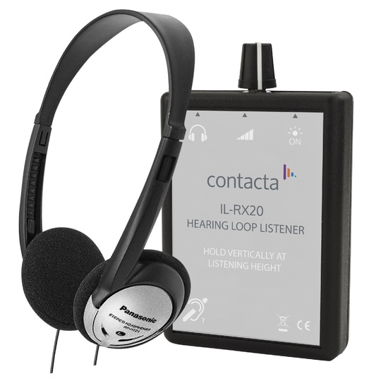 Contacta RX20-HS Loop Listener Receiver with Headphones