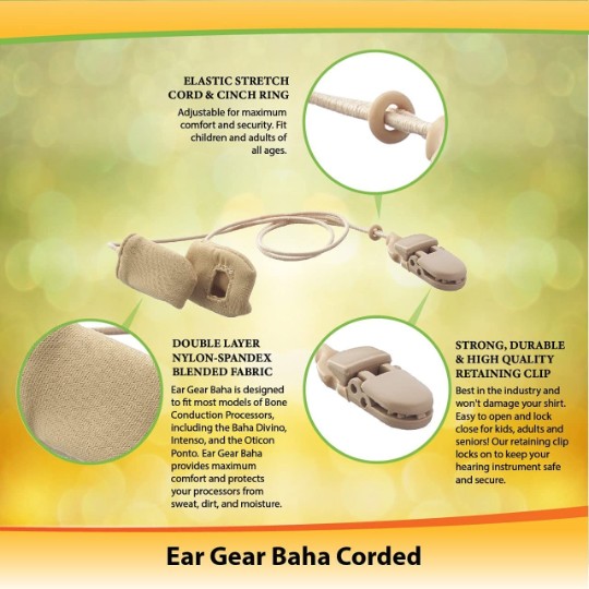 Ear Gear Baha Corded (Binaural) | Brown