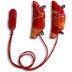 Ear Gear Cochlear Corded Eyeglasses | Orange-Red
