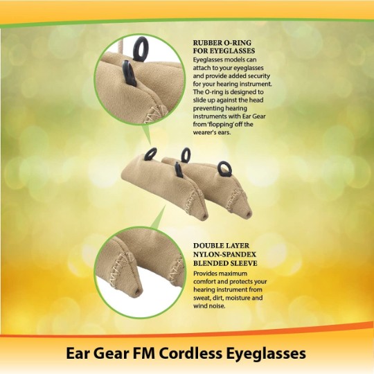 Ear Gear FM Cordless Eyeglasses | Orage-Red