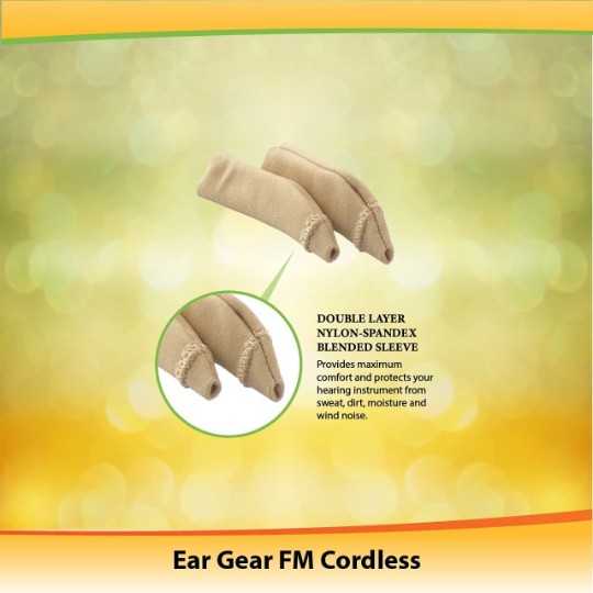 Ear Gear FM Cordless (Binaural) | 2"-3" Hearing Aids | Orange-Red