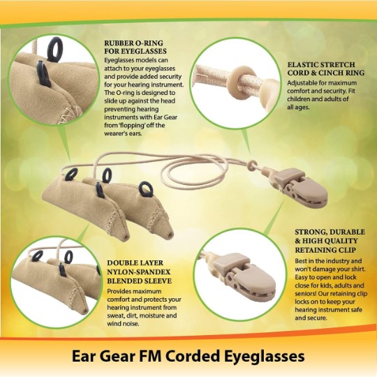Ear Gear FM Corded Eyeglasses | Black