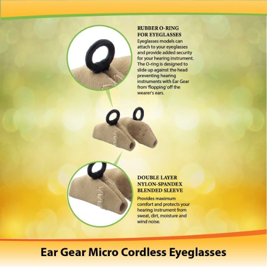 Ear Gear Micro Cordless Eyeglasses | Orange-Red