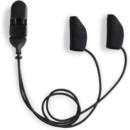 Ear Gear Micro Corded (Binaural) | Up to 1" Hearing Aids | Black