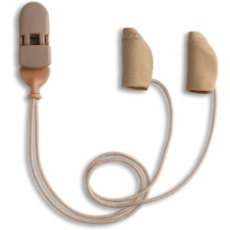 Ear Gear Micro Corded (Binaural) | Up to 1" Hearing Aids | Beige