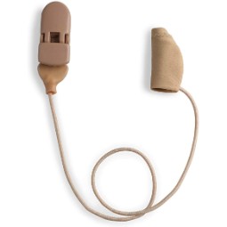Ear Gear Micro Corded (Mono) | Up to 1" Hearing Aids | Beige