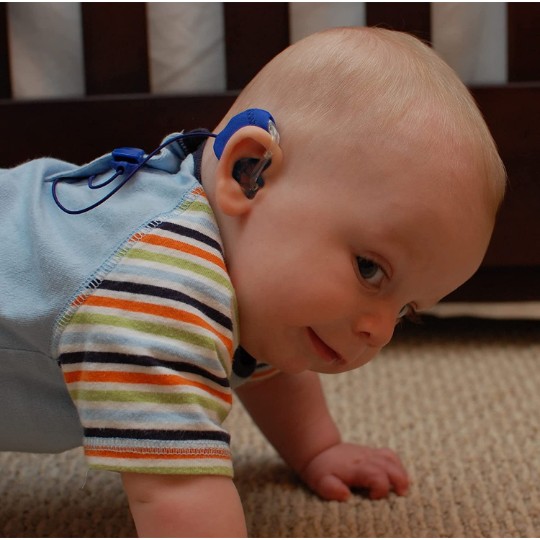 Ear Gear Mini Corded (Binaural) | 1"-1.25" Hearing Aids | Blue