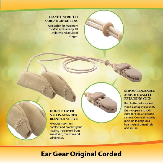 Ear Gear Original Corded (Binaural) | 1.25"-2" Hearing Aids | Camouflage