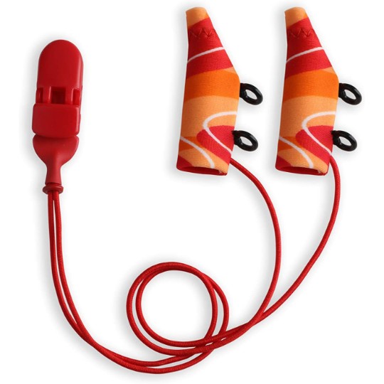 Ear Gear Original Corded Eyeglasses | Orange-Red