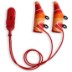 Ear Gear Original Corded Eyeglasses | Orange-Red