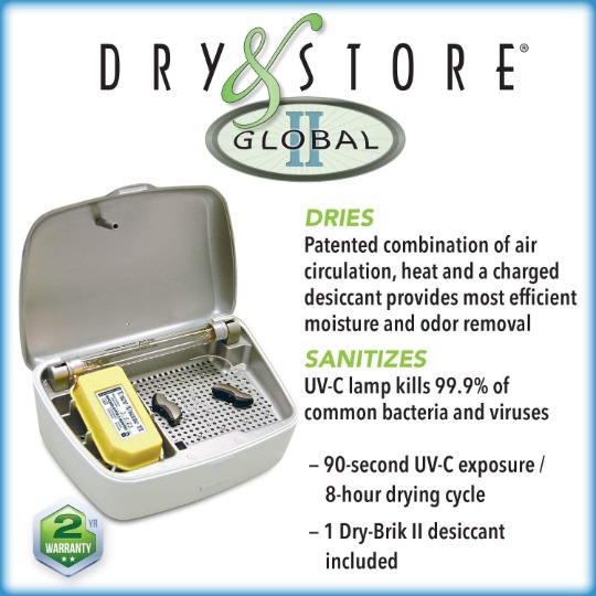 Dry and Store Global II Hearing Aid Conditioner Hearing Aid Care