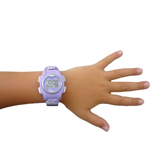 Global VibraLITE MINI Vibrating Watch with Purple Flower Band