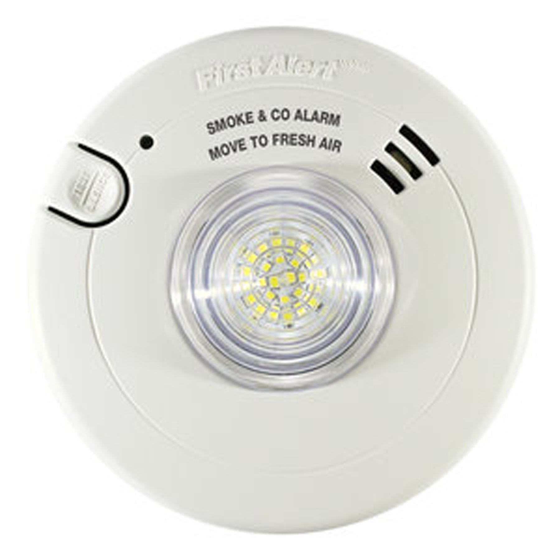 BRK Combination Photoelectric T3 Smoke Alarm  Carbon Monoxide T4 Alarm and LED Strobe with 10-Year Battery Back-up