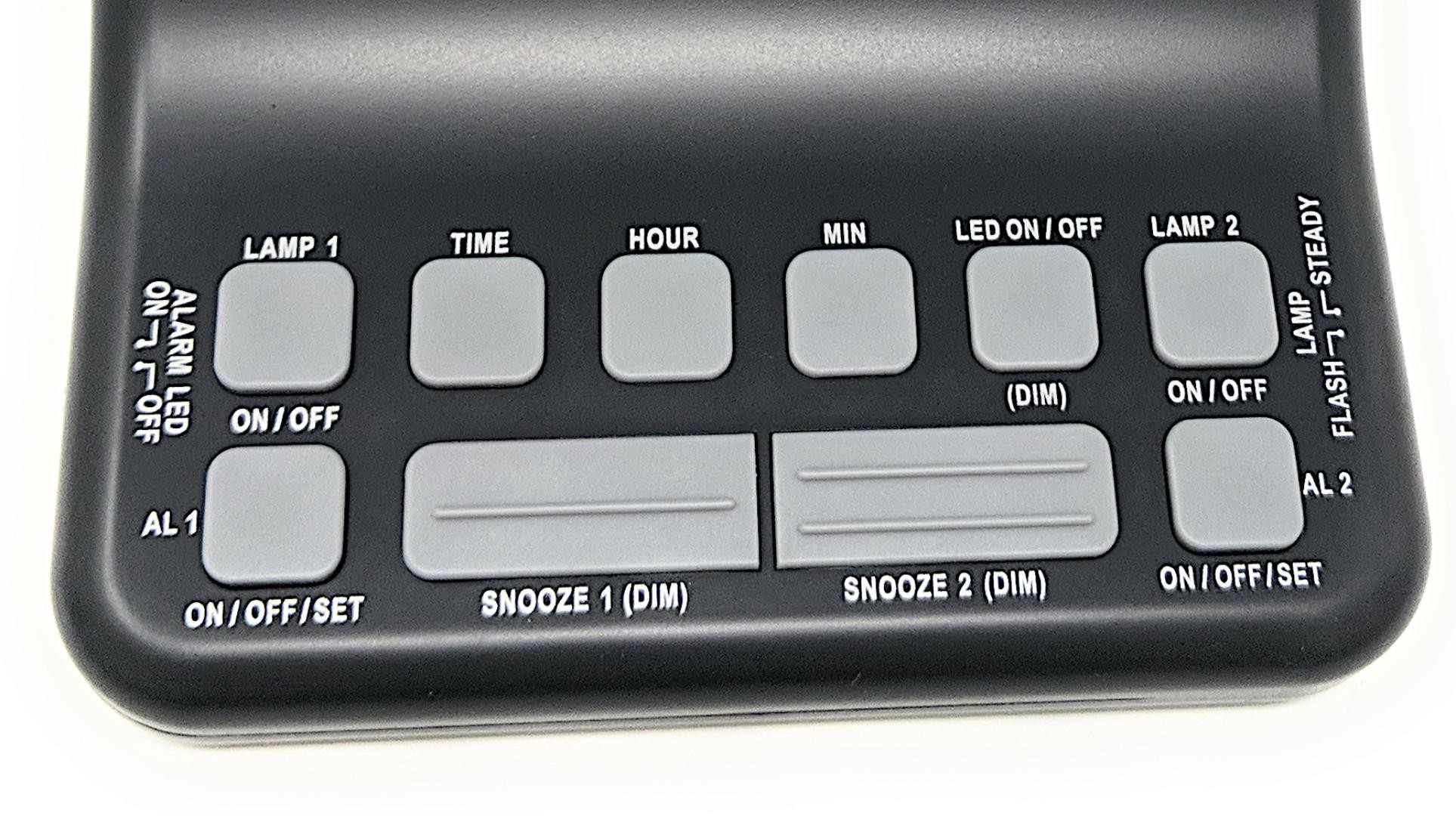 DEAFWORKS Futuristic 2 Deaf Alarm Clock Silent, Flashing Lights