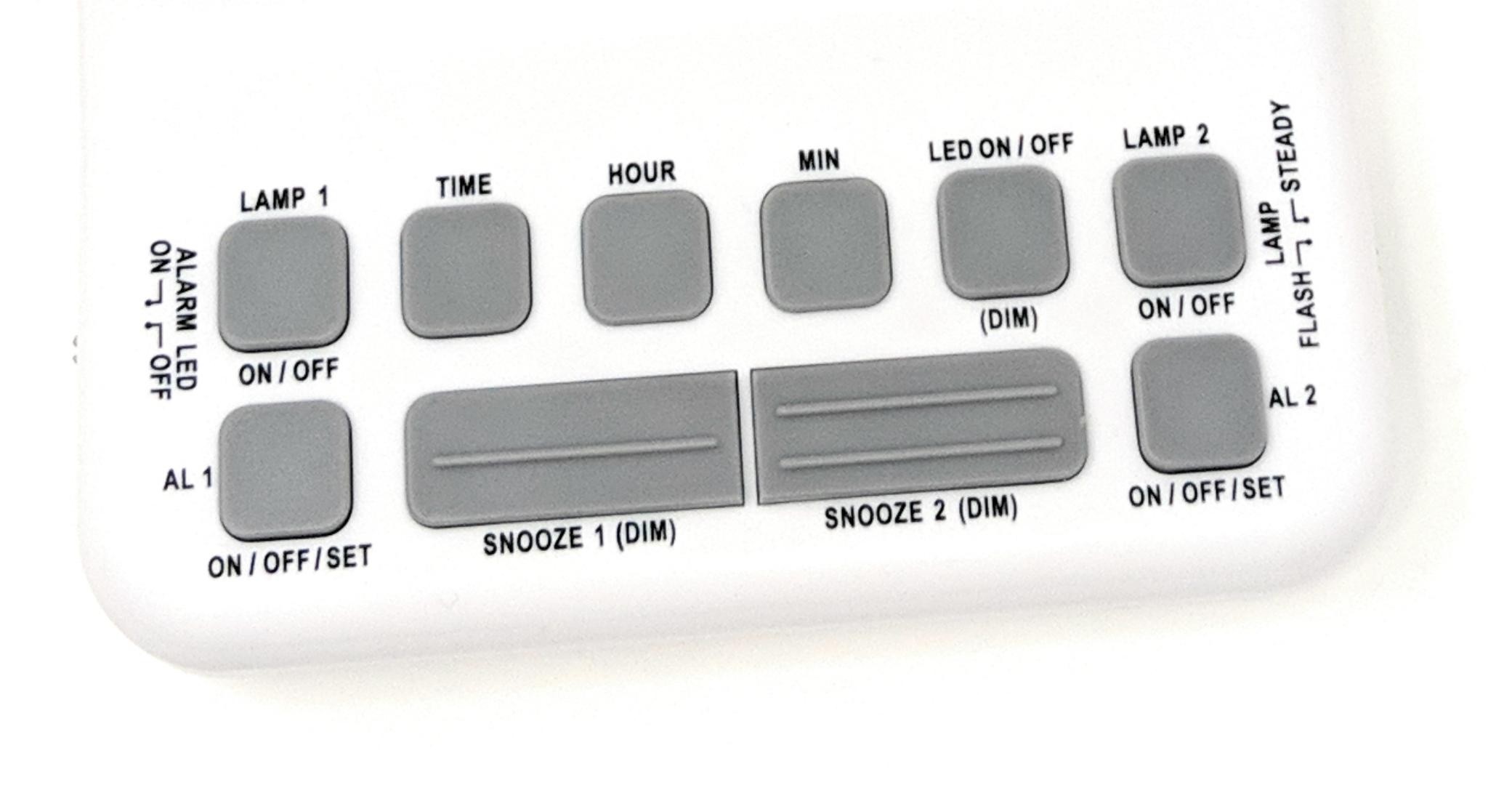 DEAFWORKS Futuristic 2 Deaf Alarm Clock Silent, Flashing Lights