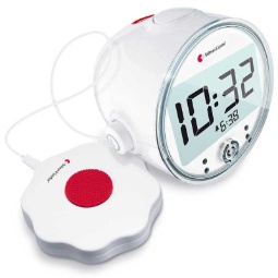 GIVER™ Vibration Alarm Clock Battery Powered for Hearing Impaired Dual Alarms 