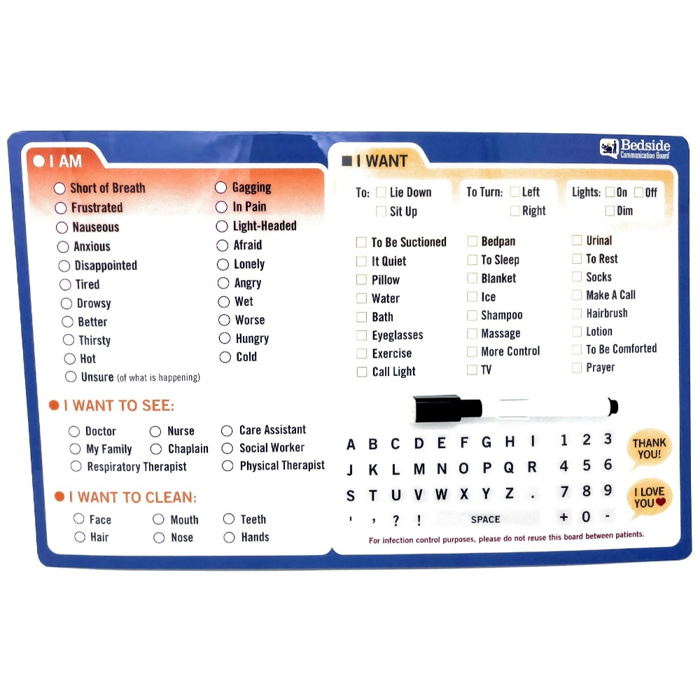 Word Communication Board for Non-Verbal Patients | English