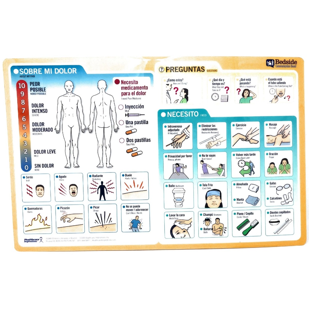 Picture Communication Board for Non-Verbal Patients | Spanish