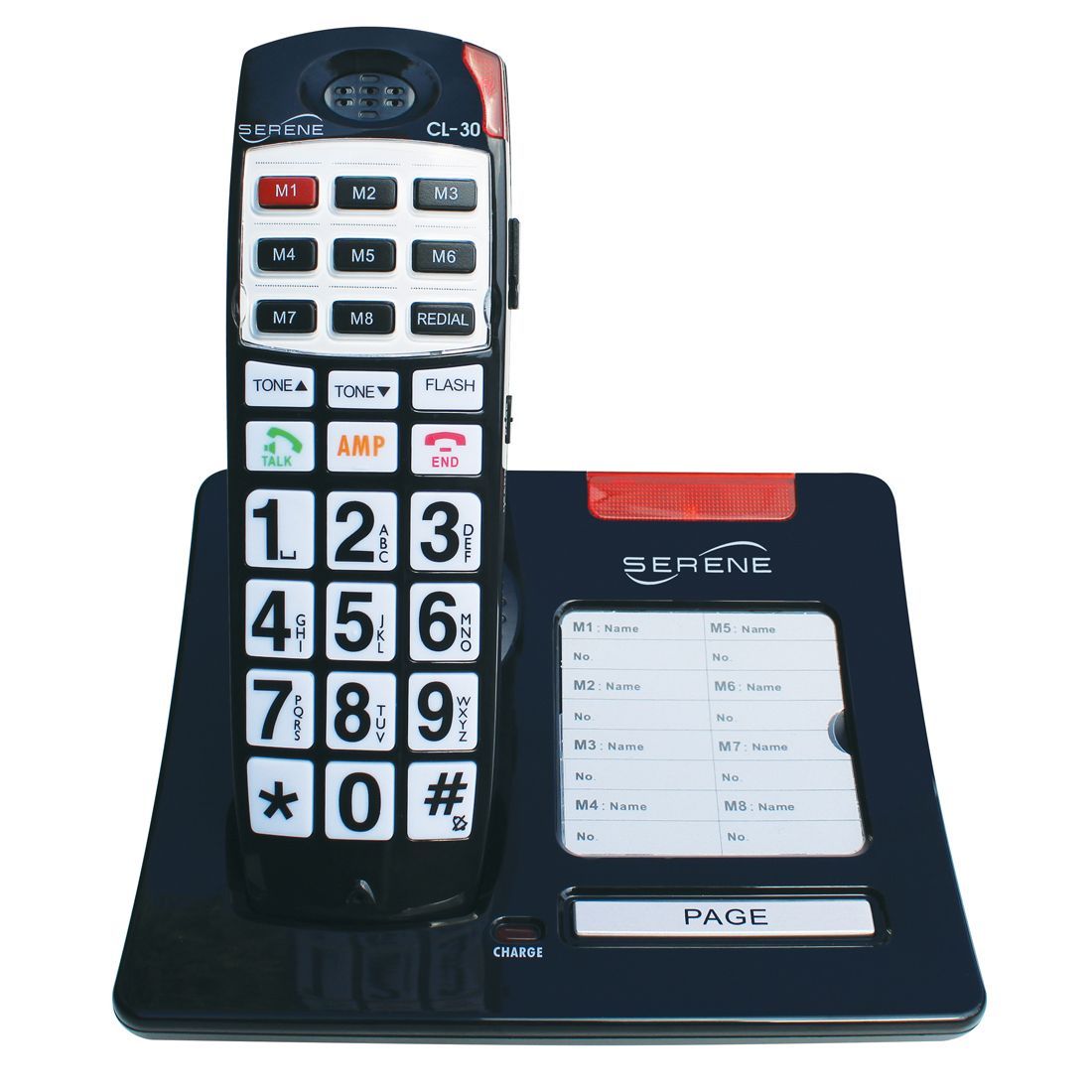 Serene Innovations CL30 DECT 6.0 Loud Caller ID Cordless Low Vision