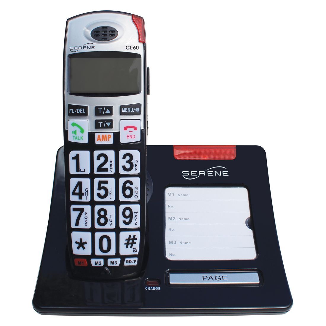 Serene Innovations CL60 DECT 6.0 Amplified Cordless Big Button Talking