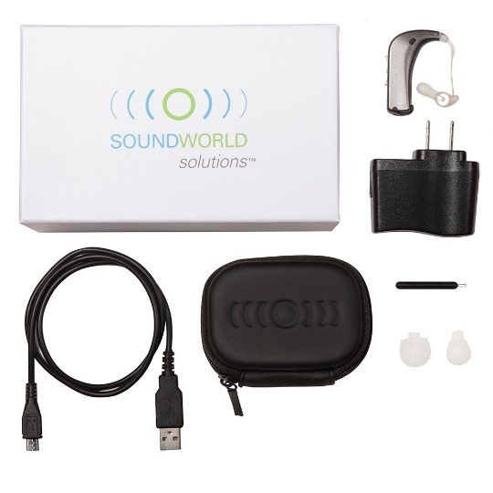 Sound World Solutions White Gold HD100 Sidekick Personal Sound Amplifier - Single