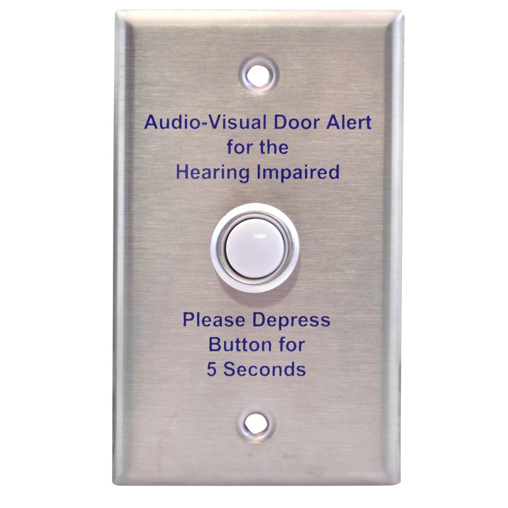 Loud Alarm/Strobe Doorbell Signaler with Button Doorbell Alert