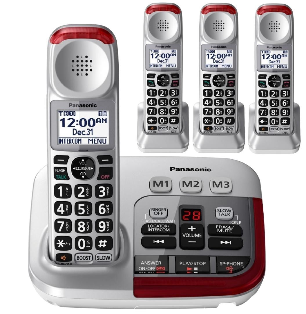 Panasonic KX-TGM450S Amplified Phone with (3) extra handsets