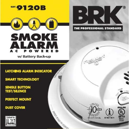 First Alert 9120B Hard-Wired Smoke Alarm + SLED177 Strobe Light