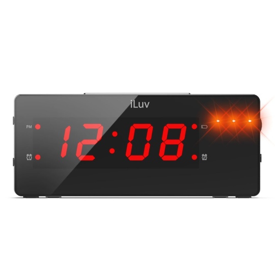 iLuv TimeShaker Boom Vibrating Alarm Clock with Wireless Bed Shaker