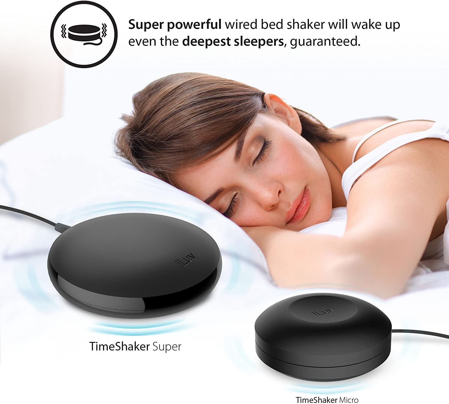 iLuv TimeShaker Super Vibrating Alarm Clock Loud Vibrating Alarm Clocks