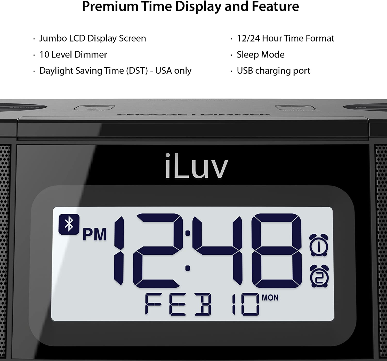iLuv TimeShaker Super Vibrating Alarm Clock Loud Vibrating Alarm Clocks