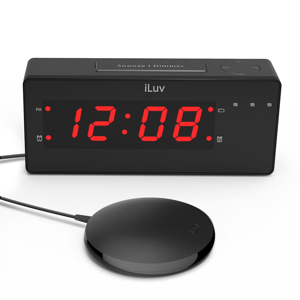 TimeShaker Wow by iLuv Loud Dual Alarm Clock with Super Vibrating Bed
