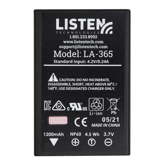 Listen Tech Replacement Rechargeable Li-ion Battery