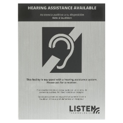 Listen Technologies Assistive Listening Notification Signage Kit