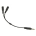 ListenTALK LA-436 Microphone Input / Headphone Output Cable TS to TRSS Microphone Adapter