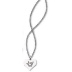 ILY Solid Heart Silver Necklace