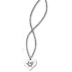 ILY Solid Heart Silver Necklace