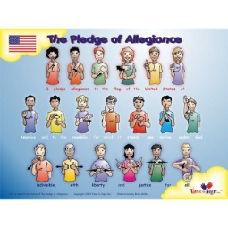 Pledge of Allegiance 11 x 17 Sign Language Poster