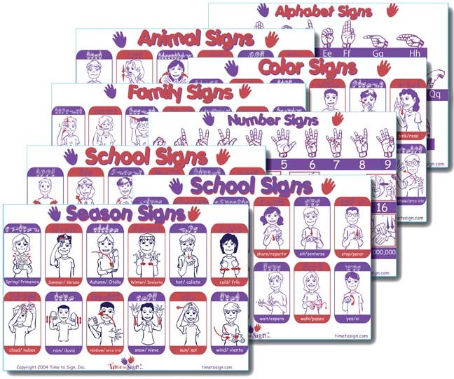 American Sign Language (ASL) Placemats | Set of 4 | Diglo