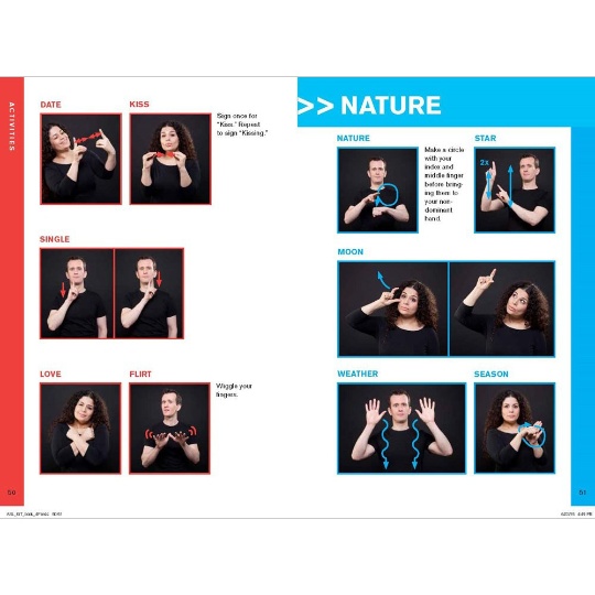 Learn American Sign Language Course with Book, Flashcards, and Poster