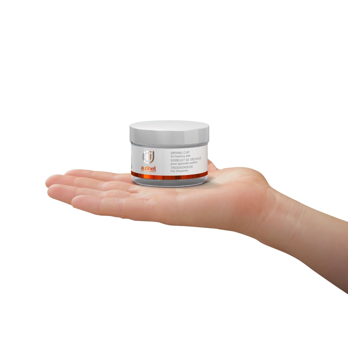 Audinell Drying Cup + Desiccant Dehumidifies Hearing Aids