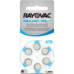 Rayovac Cochlear Implant Pro+ Batteries | Size 675  | 60/box