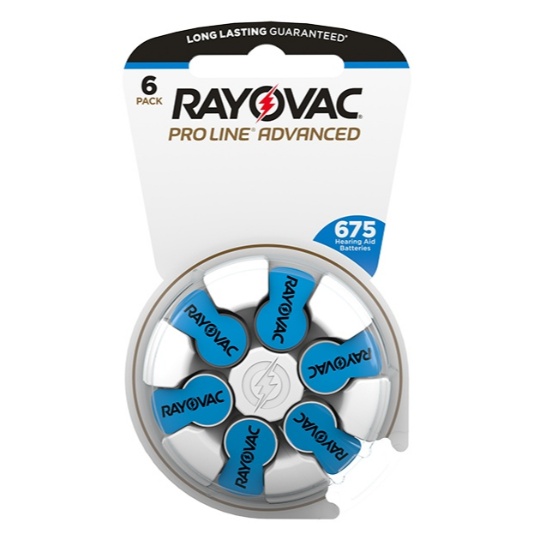 Rayovac ProLine Advanced Mercury-Free Hearing Aid Batteries (60 / box) Size 675