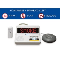 Sonic Alert HomeAware Starter Kit + (with built-in Smoke / CO listener, Doorbell, and Bed Shaker)