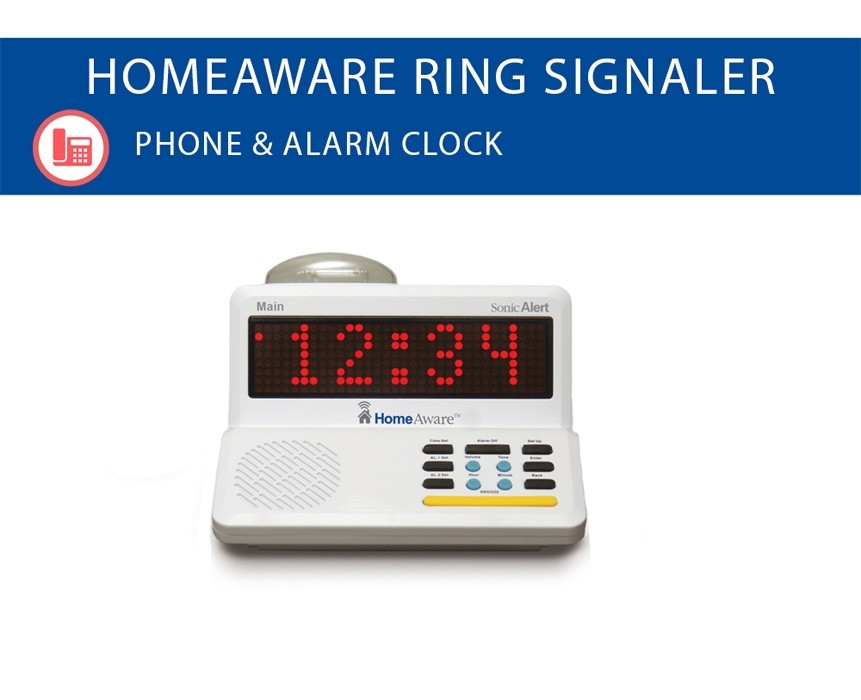 Sonic Alert HomeAware Signaling Hub Telephone Ring Signaler and Dual Alarm Clock