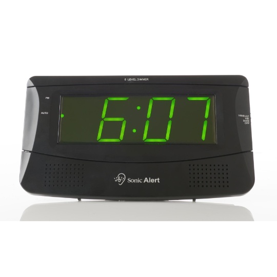 Sonic Alert Sonic Boom Loud Audio Alarm Clock Large LED 