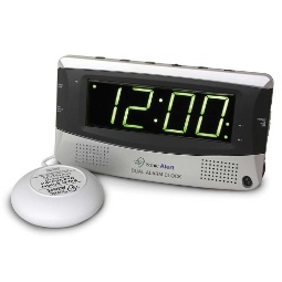 Sonic Alert Sonic Boom SBD375ss Vibrating Dual Alarm Clock | Silver