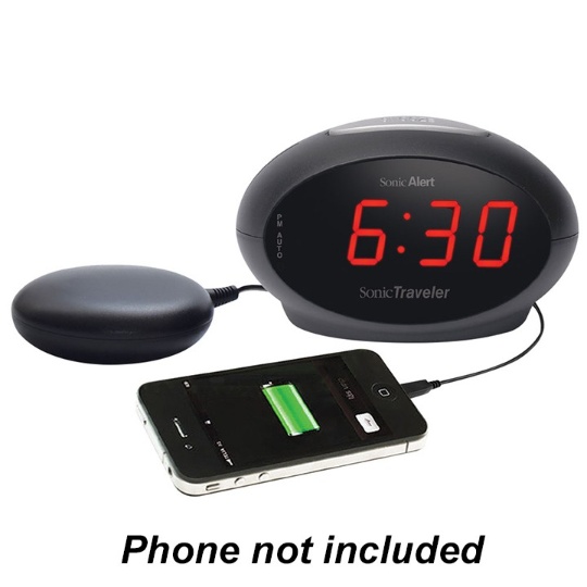 Sonic Alert Traveler SBT600ss Vibrating Alarm Clock