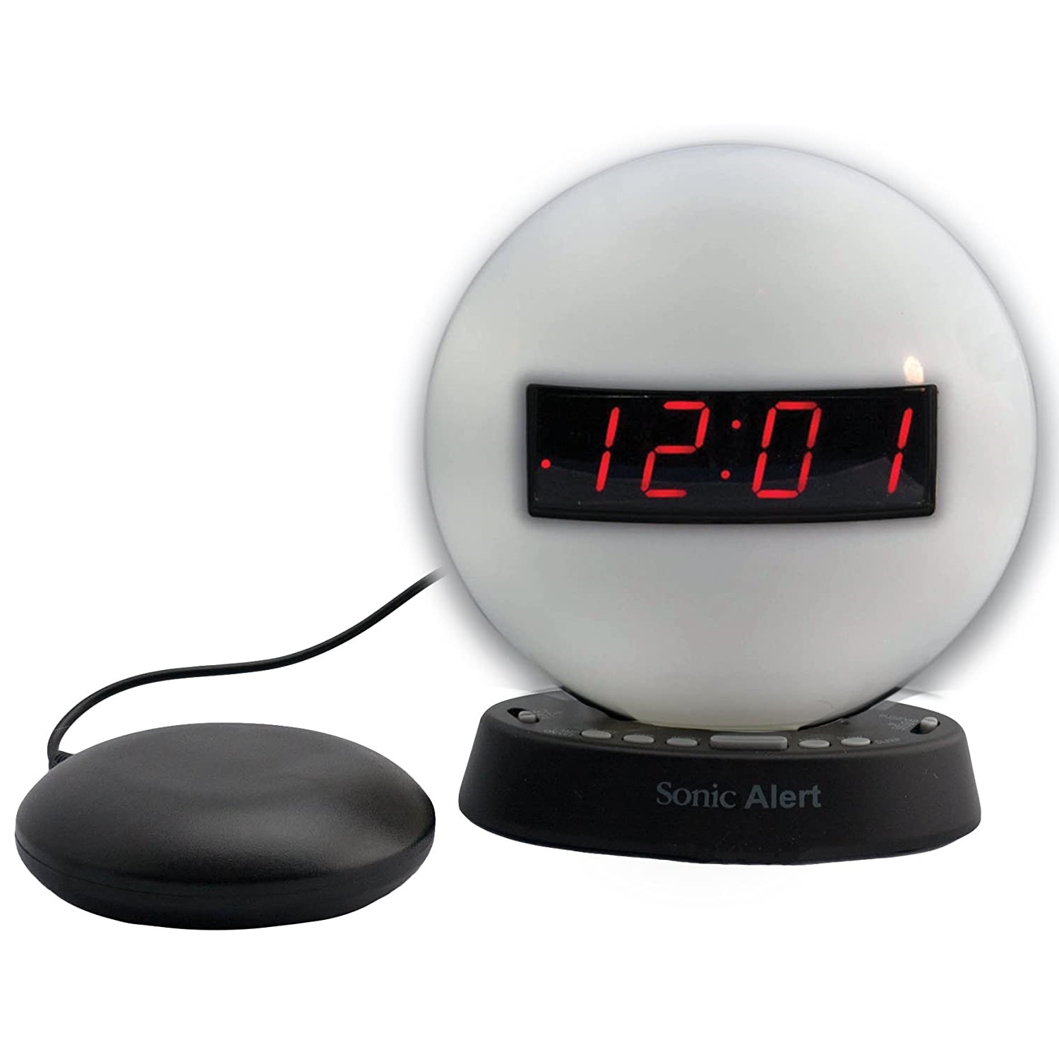 Sonic Glow SBW100NLSS Nightlight Alarm Clock with Bed Shaker